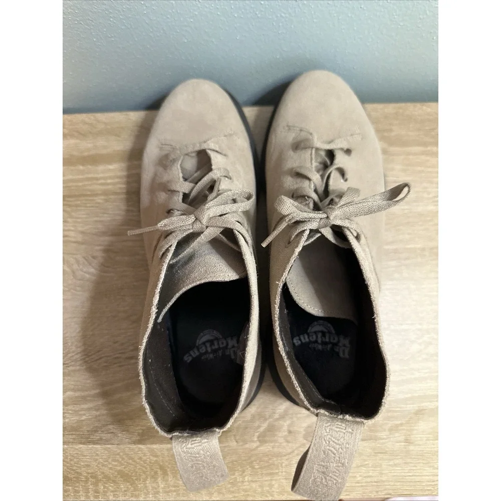 Dr Martens Tan Suede Leather Boots‎ Mens Size 8 Docs Safety Slip Resistant